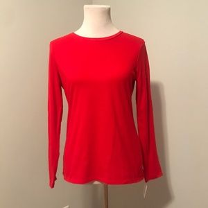 Red Lord & Taylor Long Sleeve Crew Neck Shirt